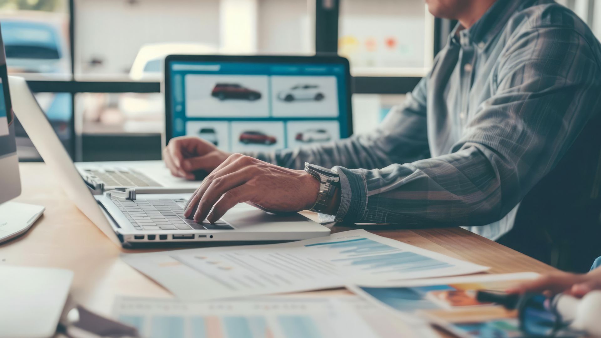 Autohaus mit Fahrzeugausstellung — Zielgruppe der Analytic Tools